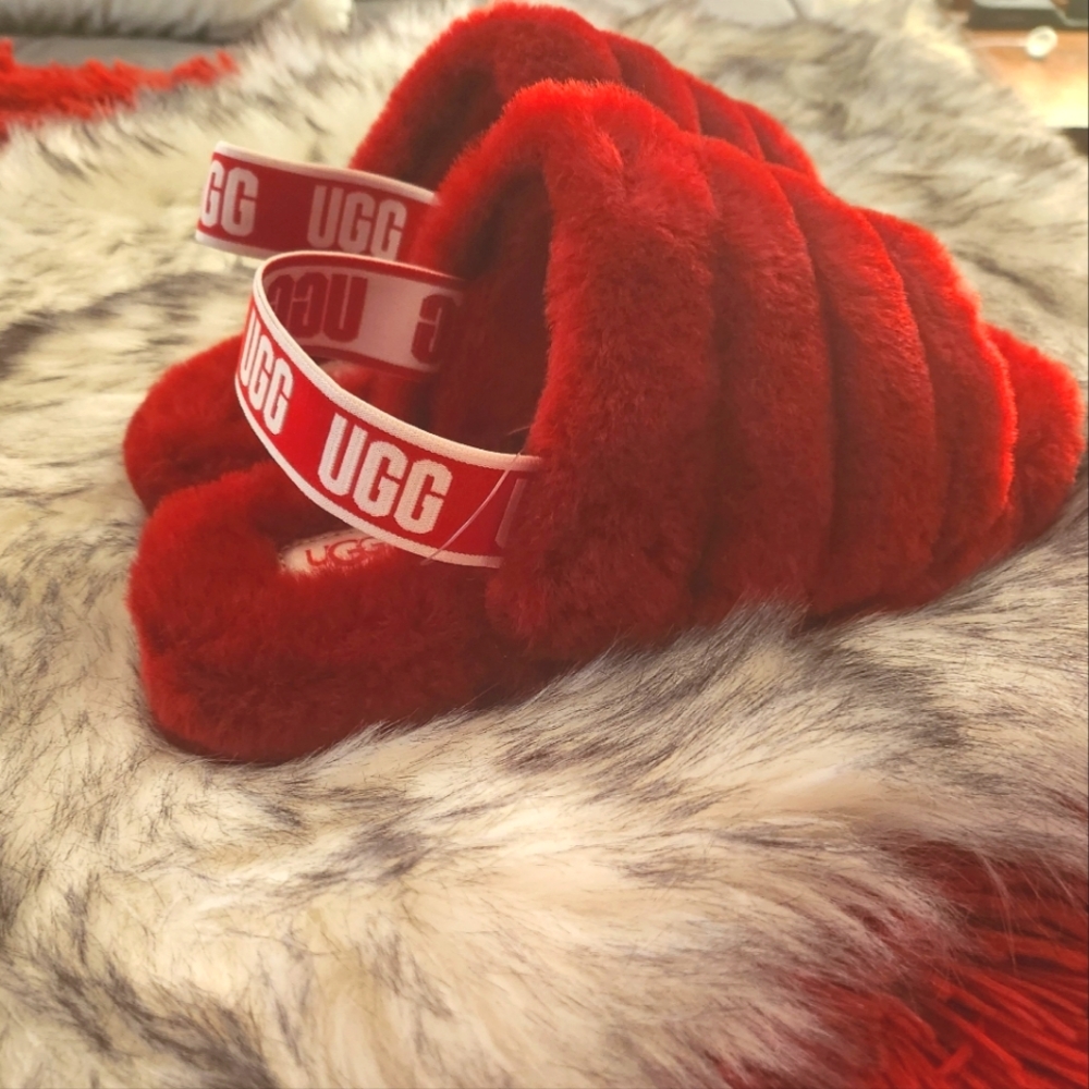 Red Ugg Slippers NWOT